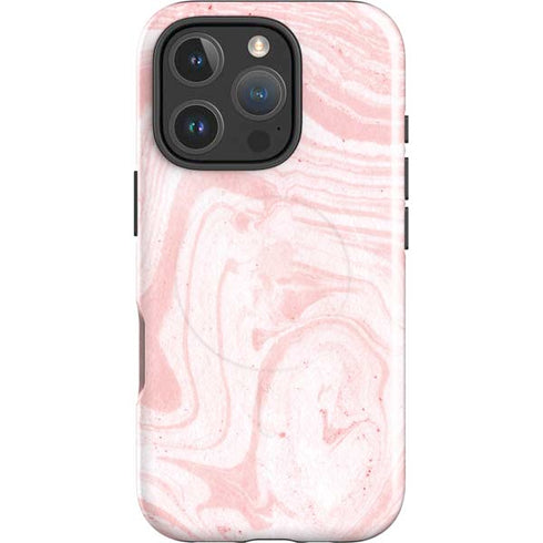 Pink Marbling iPhone 16 Pro Magsafe Impact Case